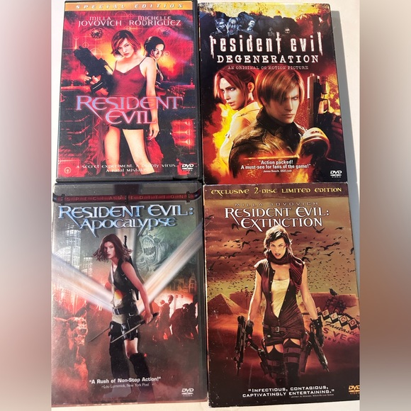 Resident Evil: 1/Apocalypse/Extinction/Degeneration DVD Bundle Of 4 - Picture 1 of 6
